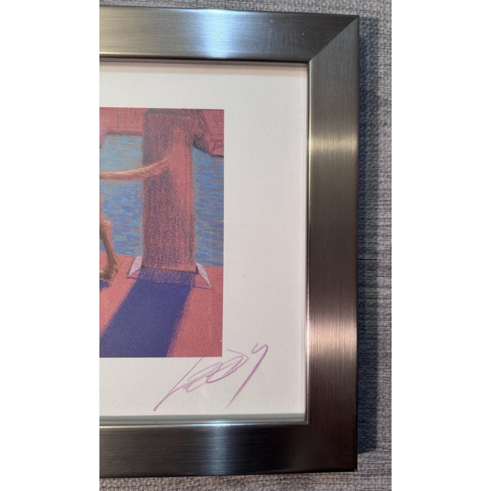 1996 Jeff Leedy Signed Dog Art Print "Hey Howya Doin" Funny Framed 11x14 - Picture 5 of 16